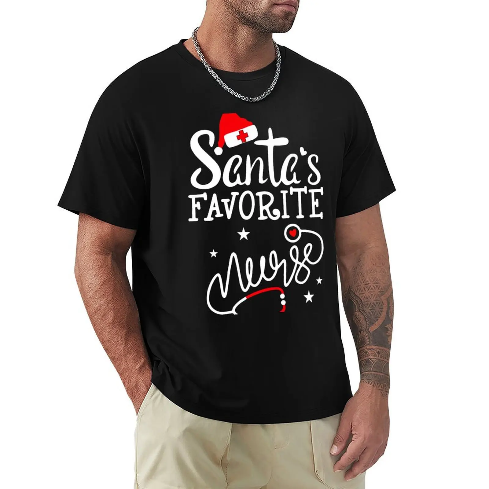 

Santa's Favorite Nurse T-Shirt High Elasticity Sports T-Shirt