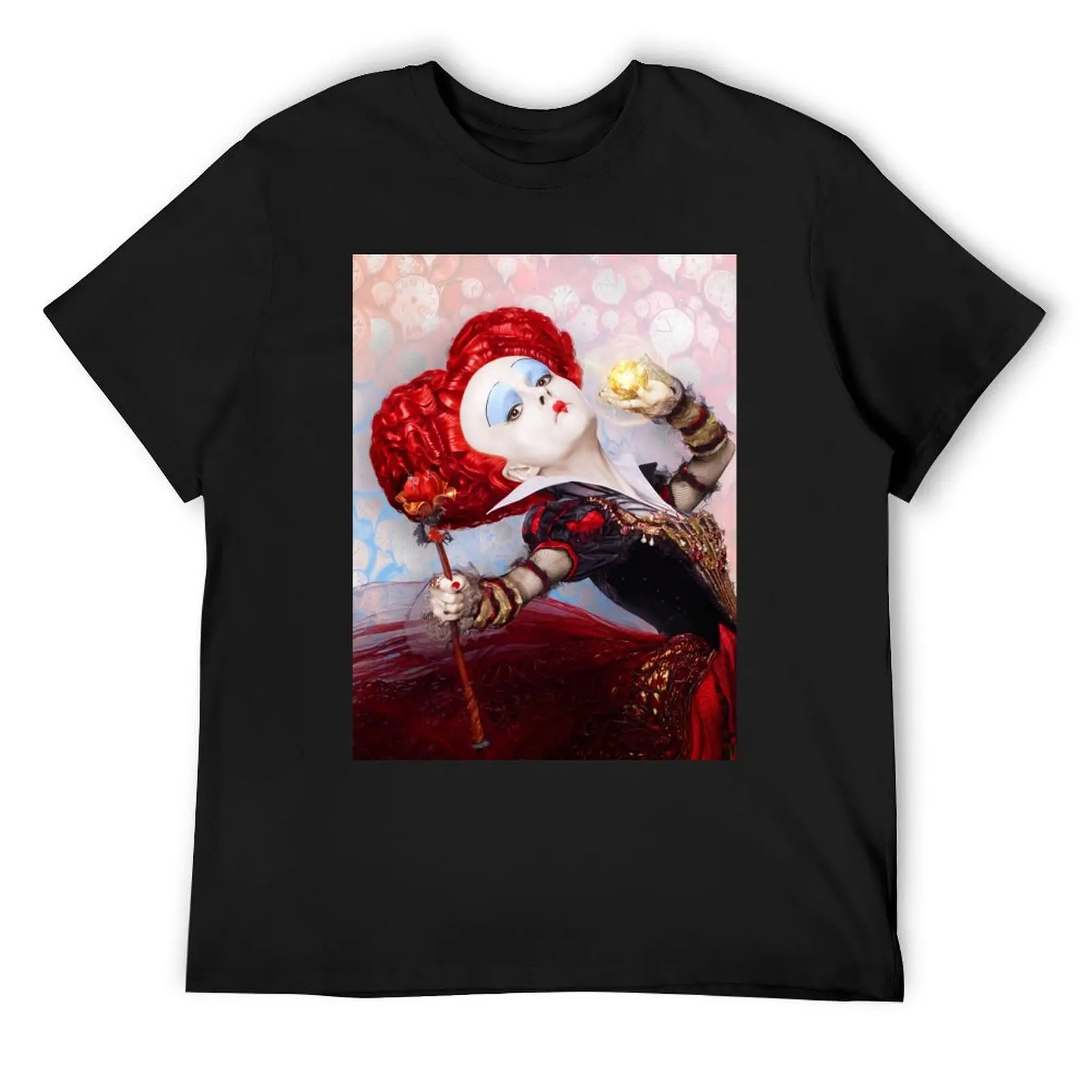 

Alice in wonderland red queen T-Shirt for a boy blue archive vintage anime shirt men t shirts high quality