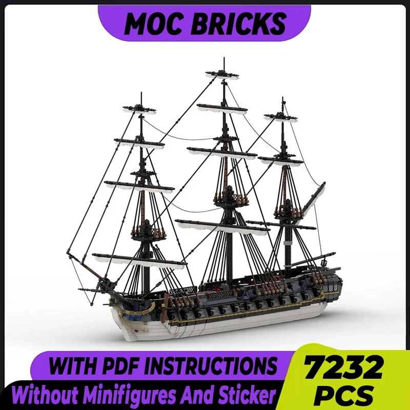 

Military Ship Model Moc Building Bricks Frigate Surveillante Boat Technology Modular Blocks Gift Christmas Toy DIY Sets Assembly