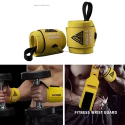 1 Pair Wristband Wrist Support Brace Straps Extra Strength Weight Lifting Wrist Wraps Bandage Fitness Gym Training
