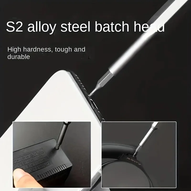Set de 24 destornilladores de precisión para mantenimiento digital, caja de almacenamiento de aluminio portátil, herramienta de desmontaje de dispositivos electrónicos 6