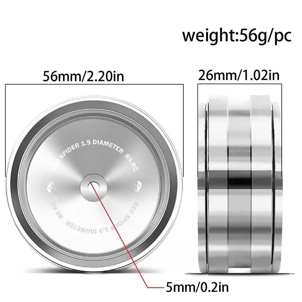 Metal 1.9" Retro Beadlock Wheel Rim Wheel Hub for 1/10 RC Crawler Car Axial SCX10 Trxs TRX4 RC4WD D90 Redcat Gen8 - Image 4