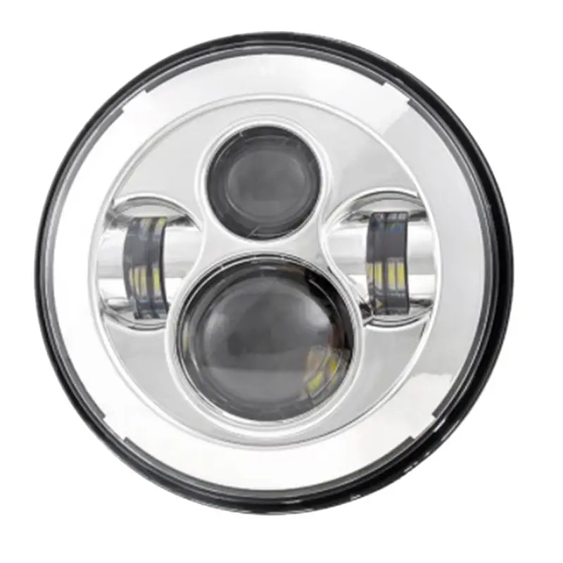 

Фон 7-дюймовые светодиодные фары Круглые фары Автомобильные принадлежности для овчарки Белый