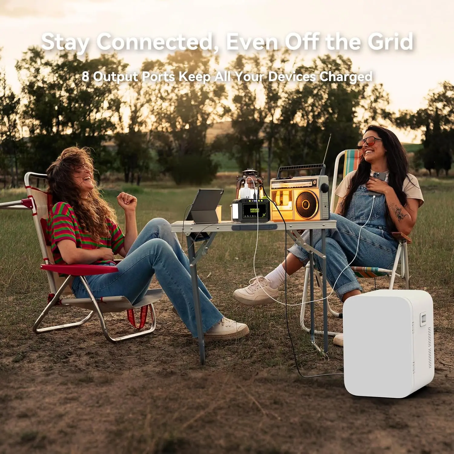 

Big Clearance Sale 88.8Wh Solar Generator with 21W Solar Panel Included Portable Power Station 80W 110V 120W Max for Camping Out