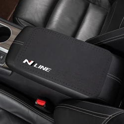 Leather Car Central Armrest Mat Console Arm Rest Seat Mat Interior for Hyundai NLine i10 i20 i30 Sonata Tucson Car Accessories