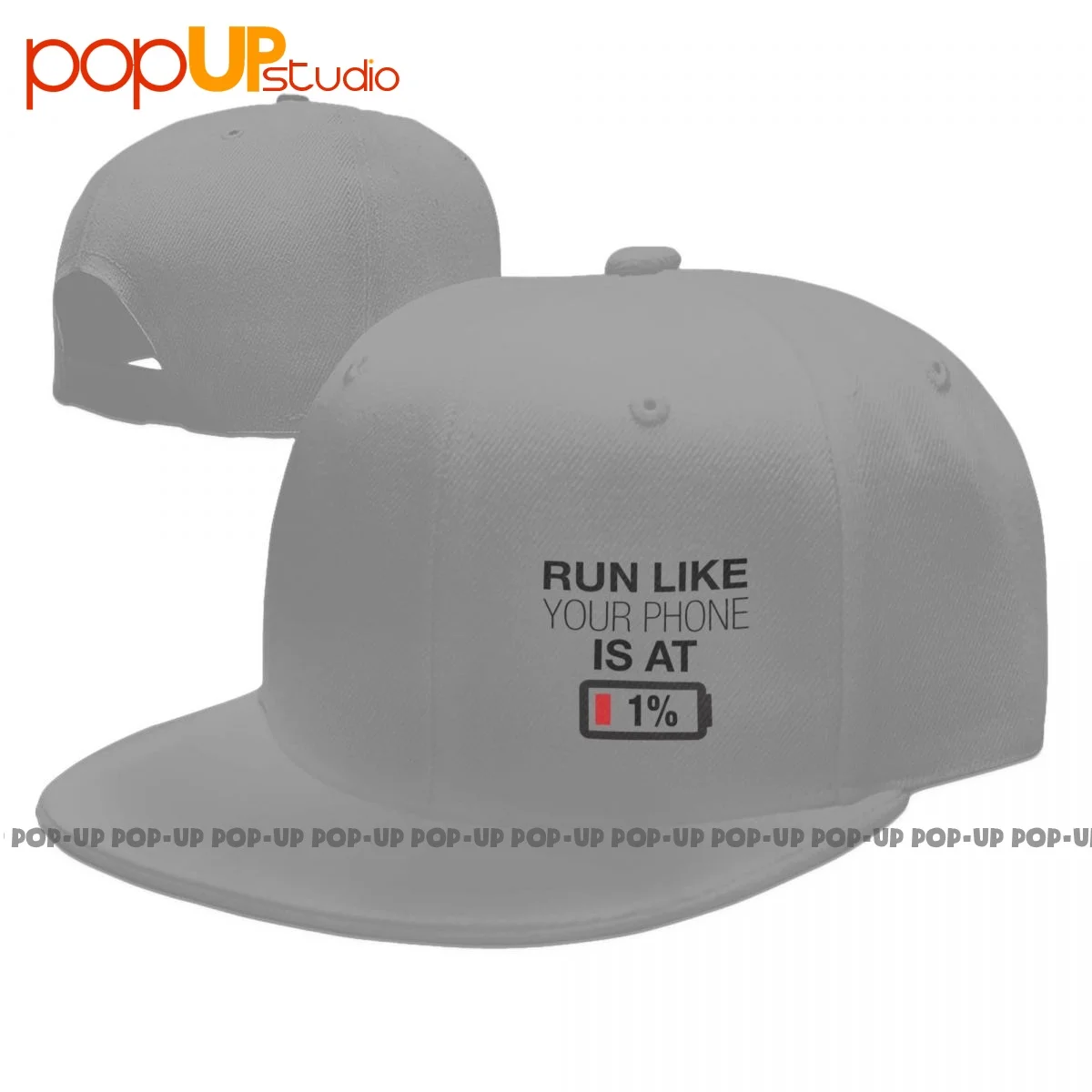 Run Like Your Phone Is At 1 Percent Snapback Cap Baseball Caps