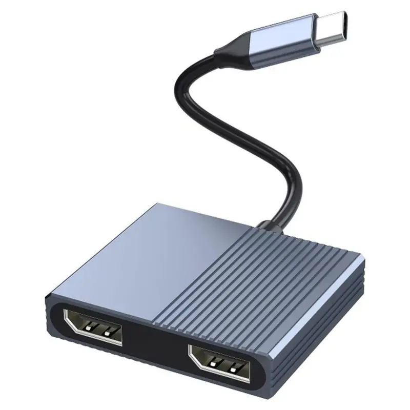 2026 New-MST Hub For Dual Monitor Support, Display Port Splitter USB-C Connector, Extended Screen Adapter