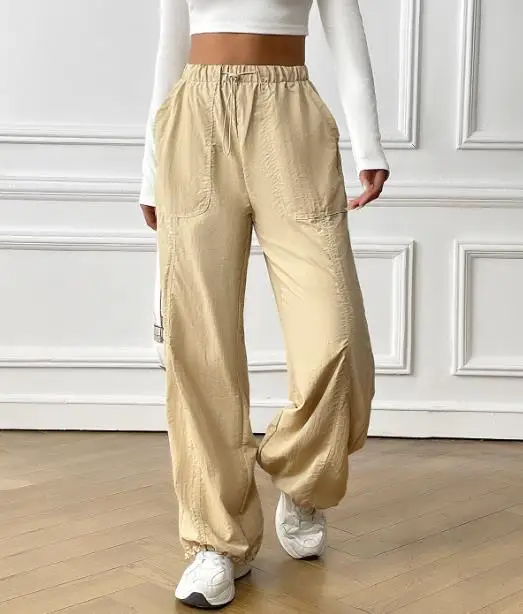 2025 Autumn/Winter New Women's Fashion Casual Solid Color Straight Leg Pants Women's Wear