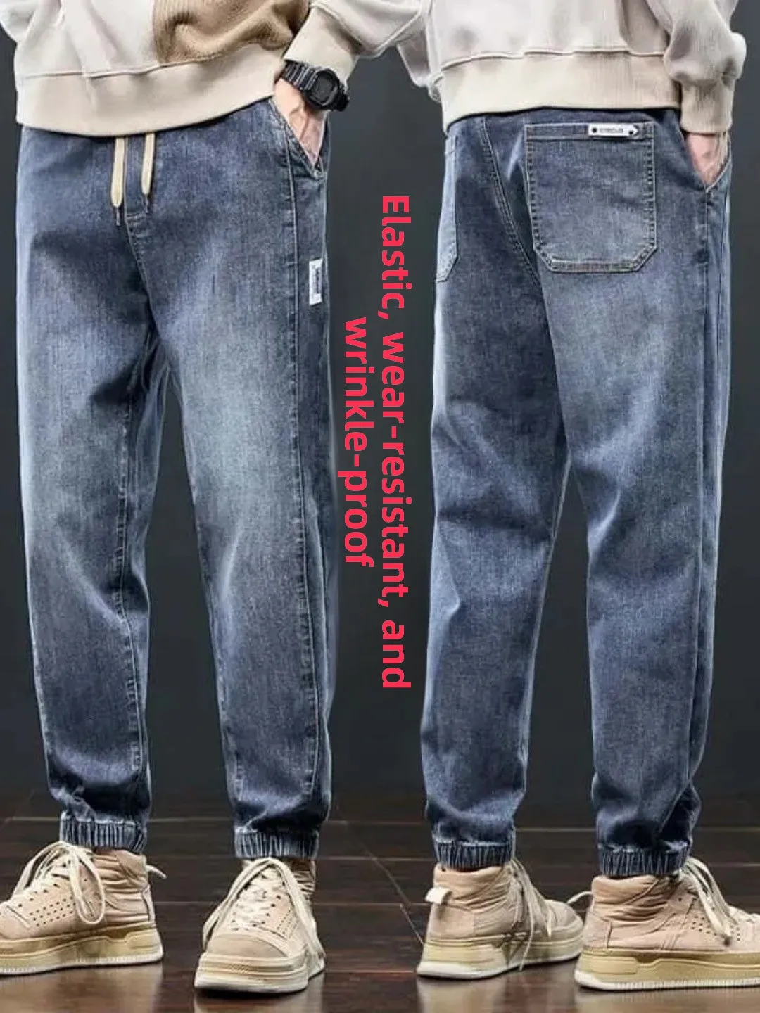 

Мужские джинсы Harlan из хлопкового стрейч-денима с подкладкой, прямые, износостойкие, повседневные брюки для работы