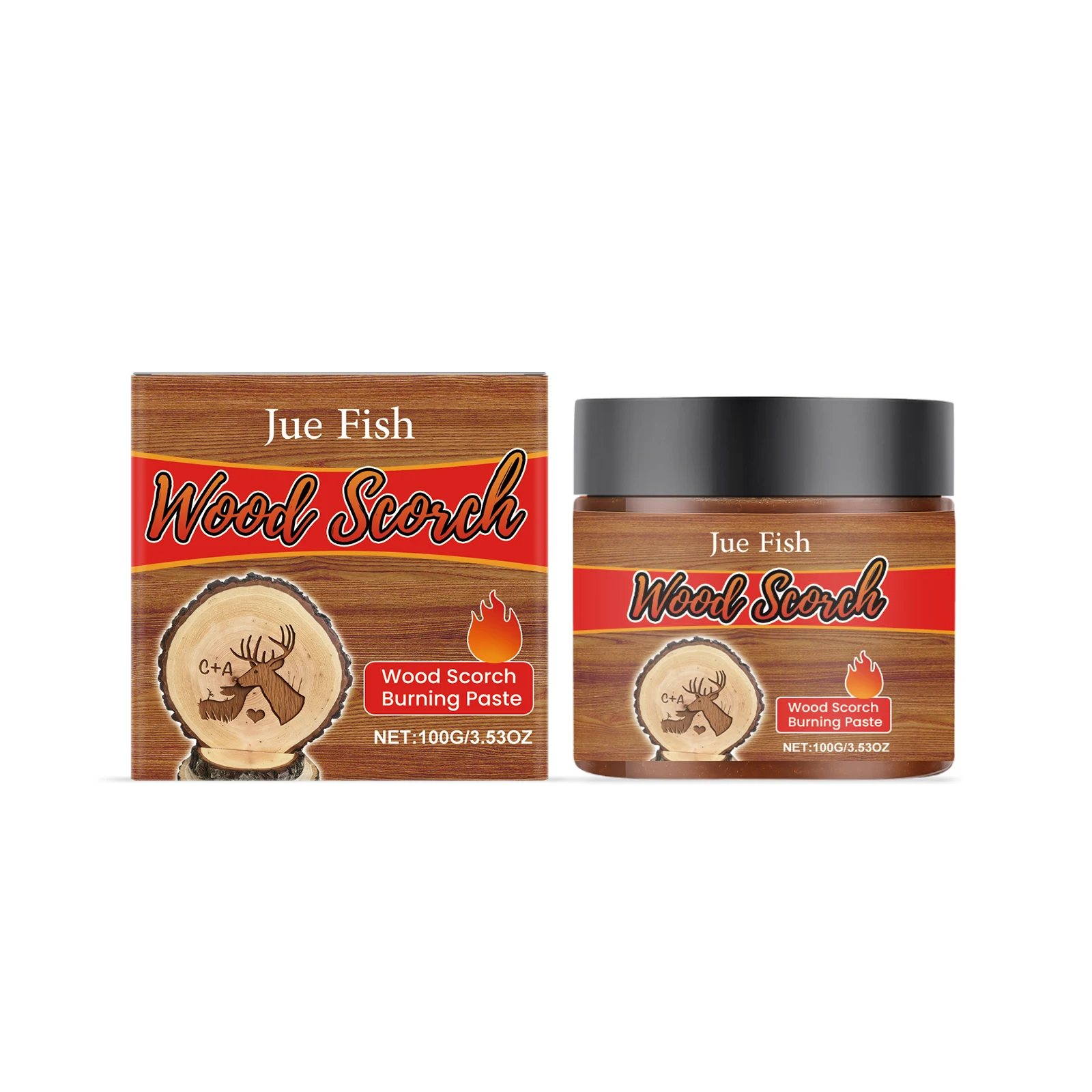 Wood Burning Paste Gel Pyrography Scorch Paste DIY Wood Gift Making For Wood Engraving Professional Wood Customization Craft Gel view 6
