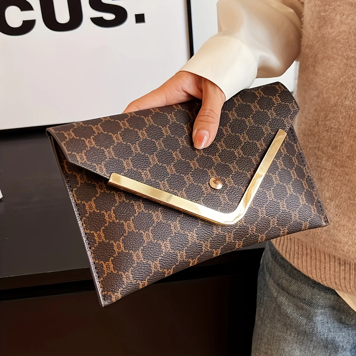 

Модная, универсальная, вместительная элегантная женская сумка-мессенджер через плечо с конвертом