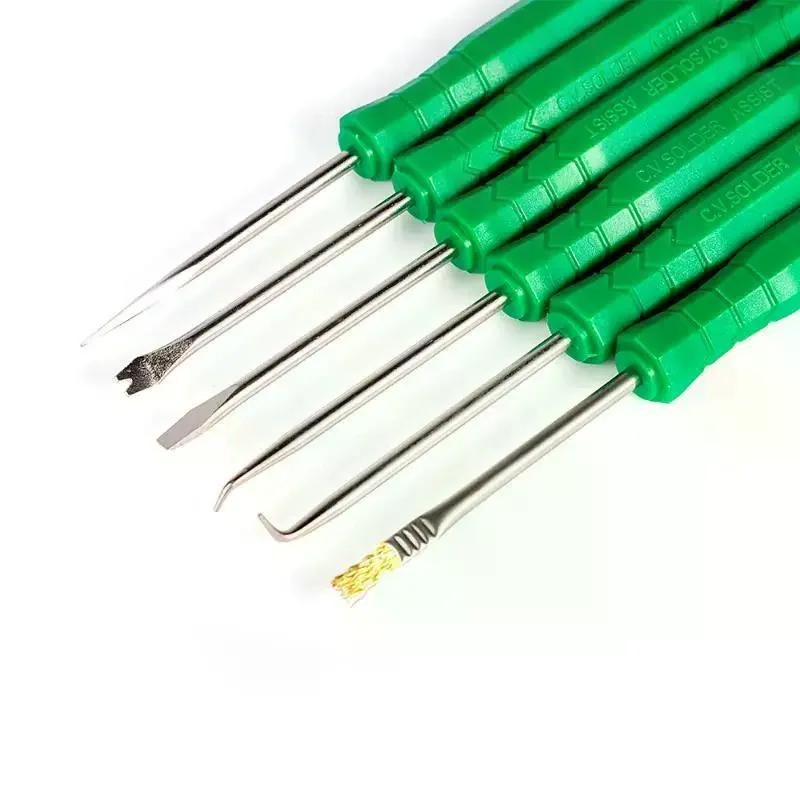 6Pcs Soldering Assist Tool PCB Cleaning Repair Tools Circuit Board Welding Auxiliary Tool PCB Desoldering Aid Tool Kit