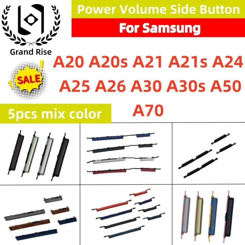 

5 set Side Volume Button + Power on / OFF Button Key for Samsung Galaxy A20 A20S A30 A50 A70 A21 A21S A24 A25 A26 A30S