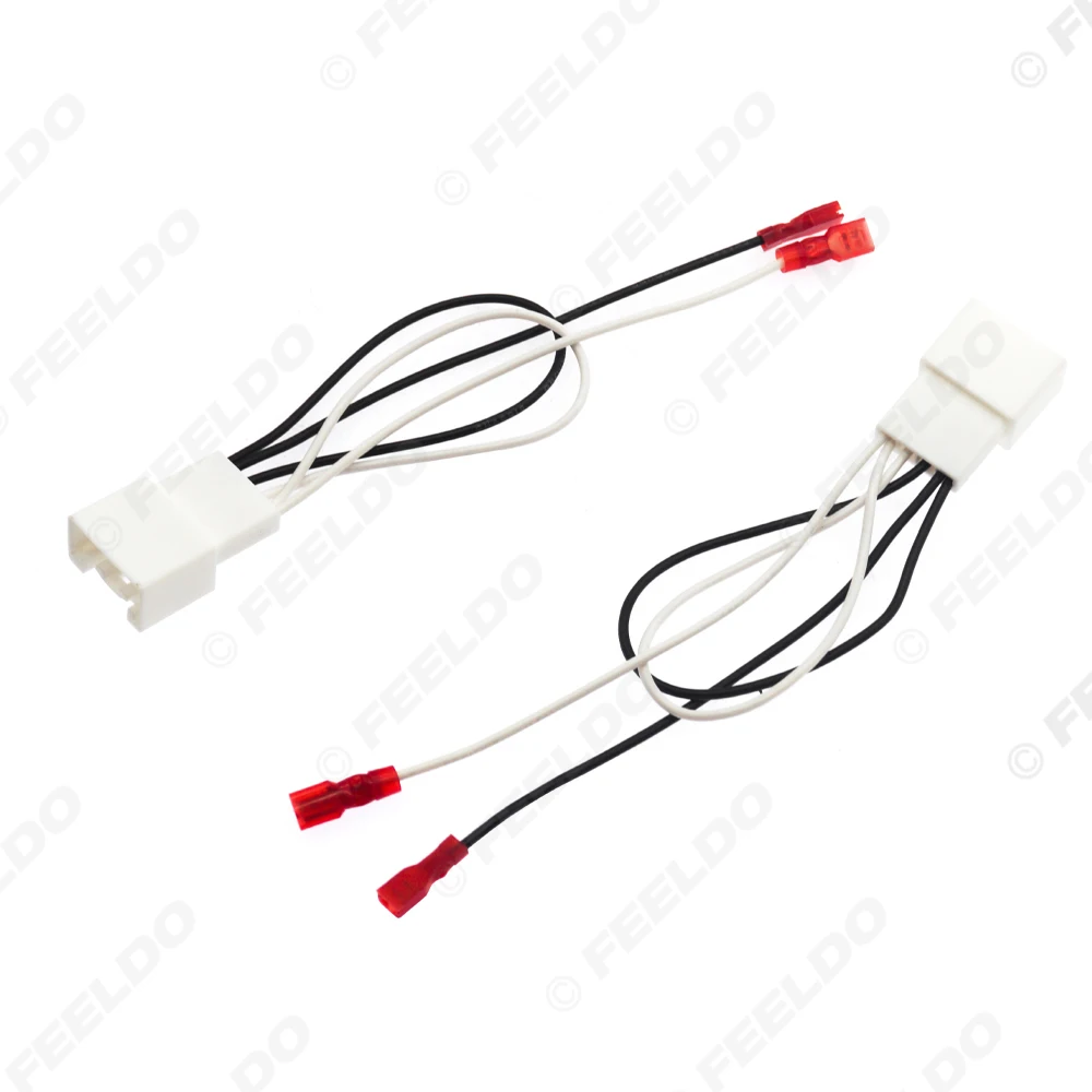 FEELDO Car 4Pin Stereo Speaker Wire Harness Adaptors For Ford/Mazda Auto Speaker Replacement Connection Wiring Plug Cables