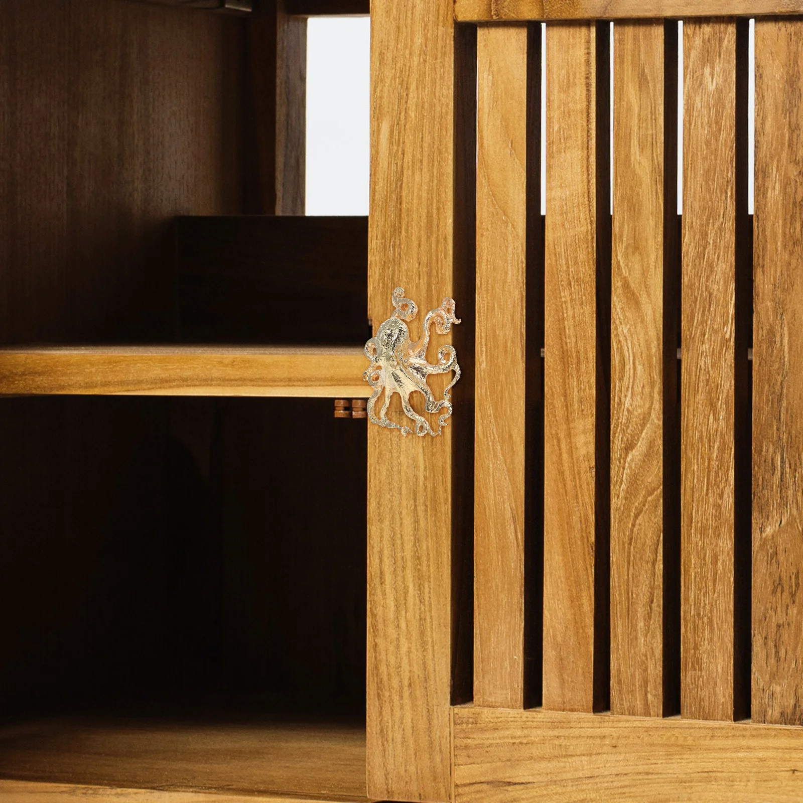 

Octopus Shape Cabinet Handle Gold Drawer Pulls For Kitchen Wardrobe Furniture Marine Animals Design Coastal Decor Hardware