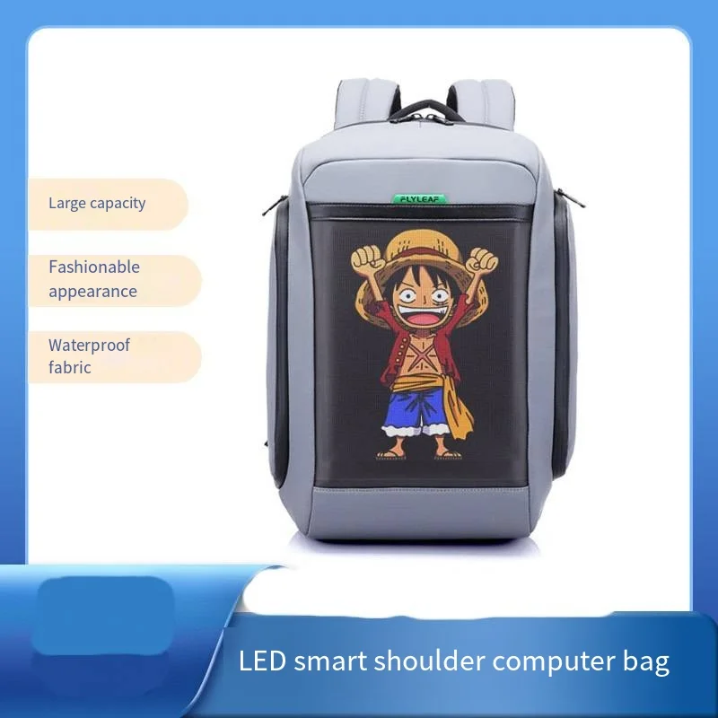 LED backpack HD waterproof display backpack APP trend cool DIY backpack