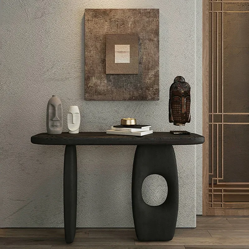 

LH wabi-sabi wind all solid wood minimalist porch decorative ornaments case desk corridor