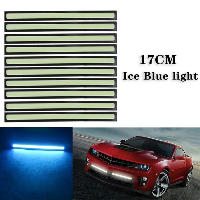 

10pcs Vehicle LED COB Daytime Running Lights DRL Driving Fog Lamps DC 10V-12V Ice Blue Lighting Car Light Assembly