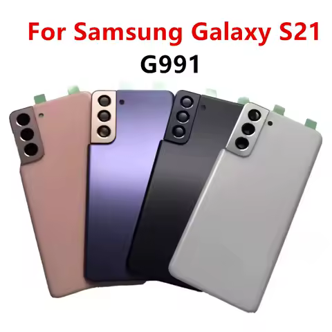 S21 Housing For Samsung Galaxy S21 5G G991 6.2" Plastic Battery Back Cover Repair Replace Door Rear Case + Camera Lens