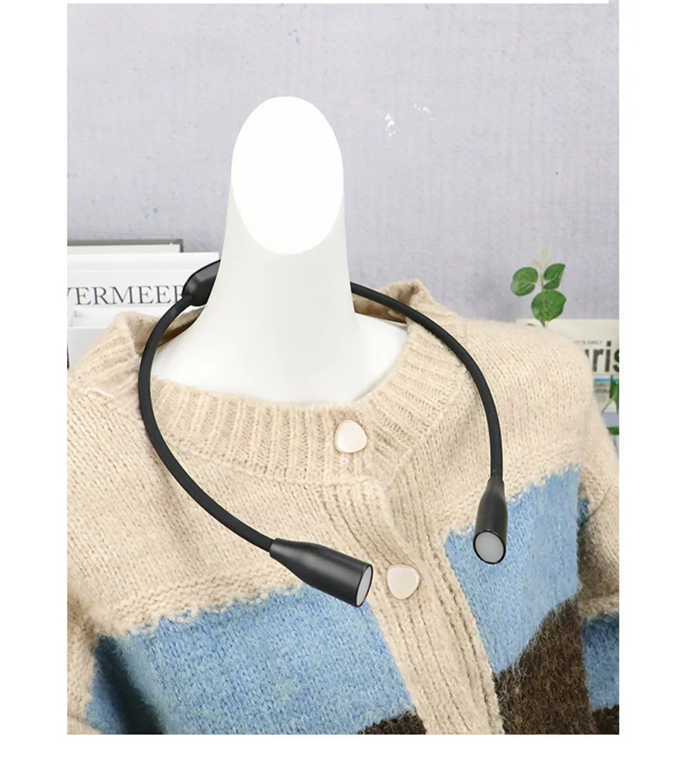 

Portable USB Rechargeable Neck Book Light-3 Colors Night Lamp for Sewing Knitting Camping Repairing Light