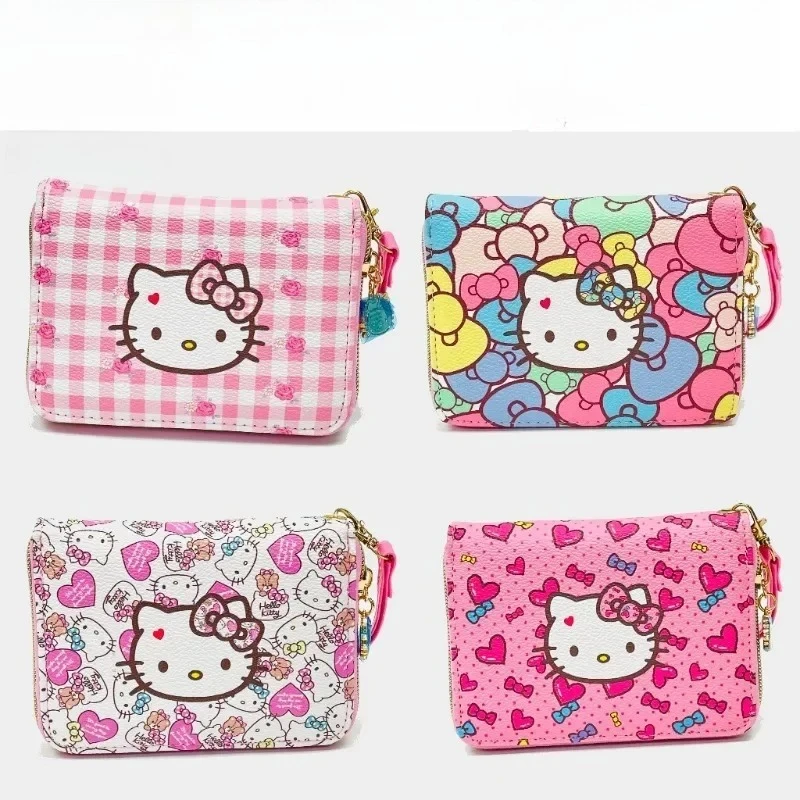

Elementary School Wallet Short Cat Cute Cartoon Pink Zipper Change Coin Activity Small Gift Portable Exquisite Small Bag Girl