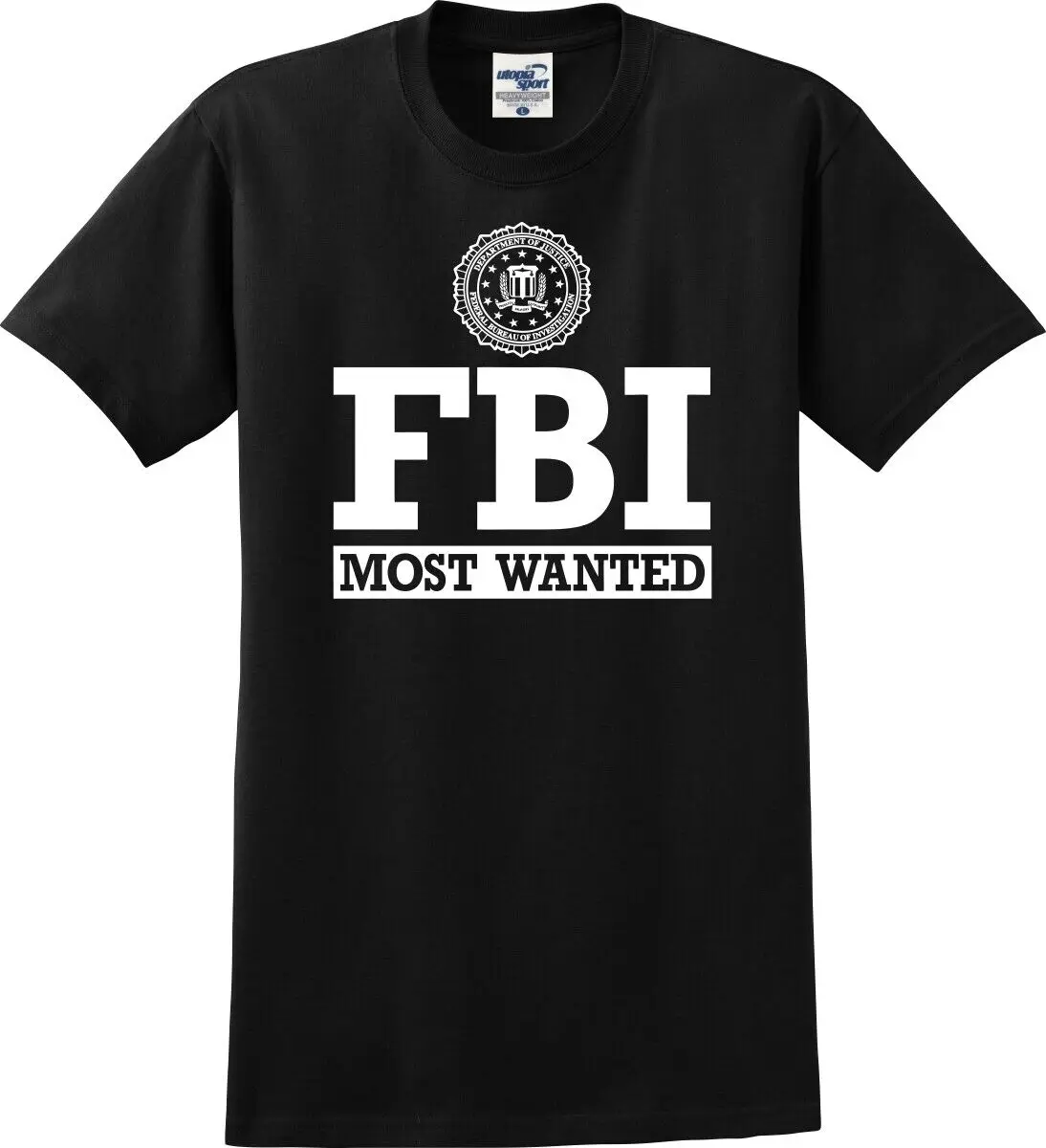 FBI Most Wanted Seal Unisex T-Shirt Combine Fun Printed Shirt Men's And Women's Short Sleeve T-shirts