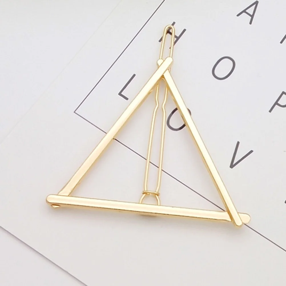 

8Pcs Moon Alloy Hair Clips Hair Clamps Triangle Round Pentagram Hairpins Silver Gold Vintage Metal Hairpin for Party Prom Daily
