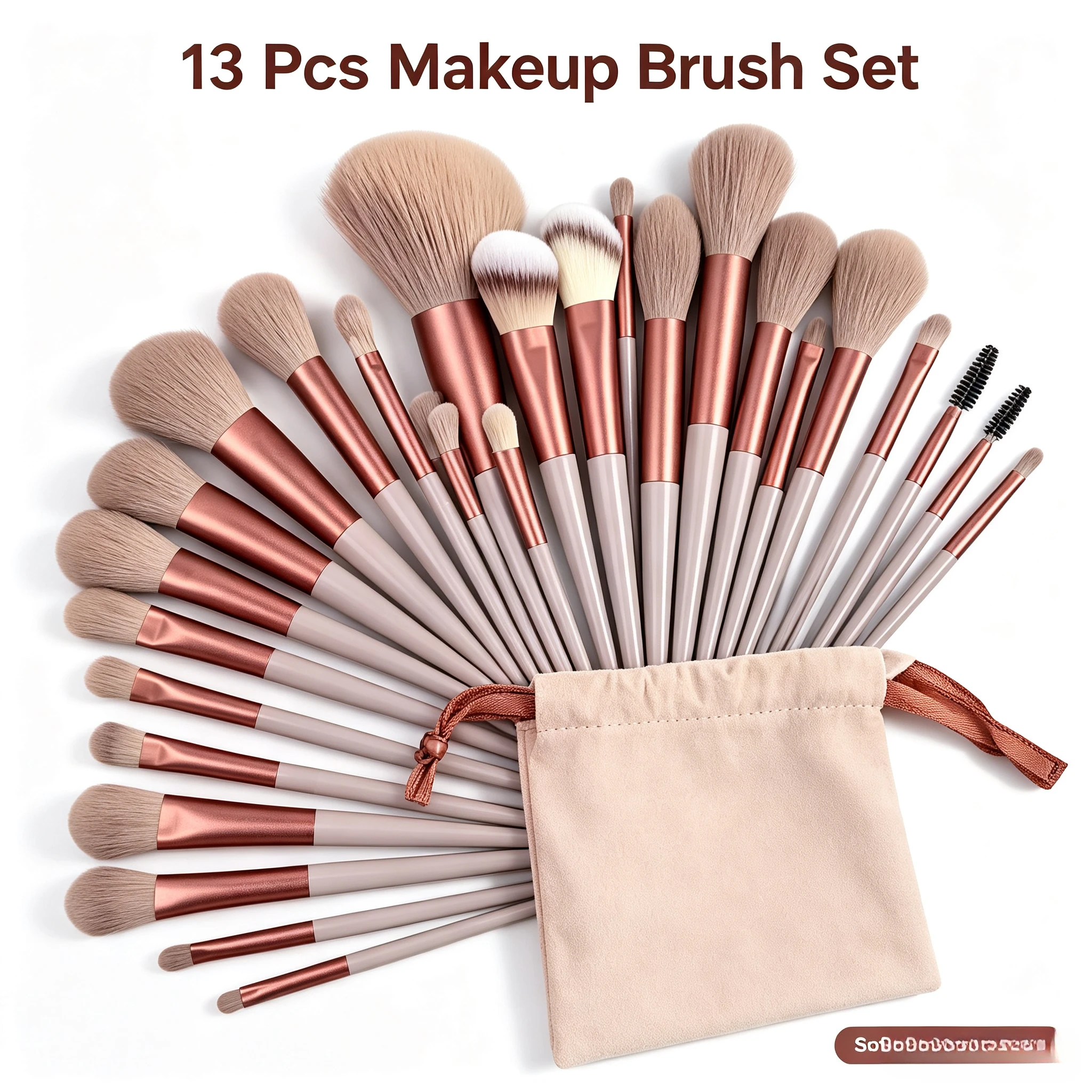 Professional Soft Fluffy Makeup Brush Set, Vegan Synthetic Foundation Powder Eyeshadow Kabuki Blending Brushes, Beauty Gift