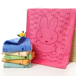 Cute Rabbit Microfiber Bath Towel 25*50cm Kawaii Soft Baby Kids Boys Girls Towels Women Beach Swimming Absorbent Quick Dry Towel