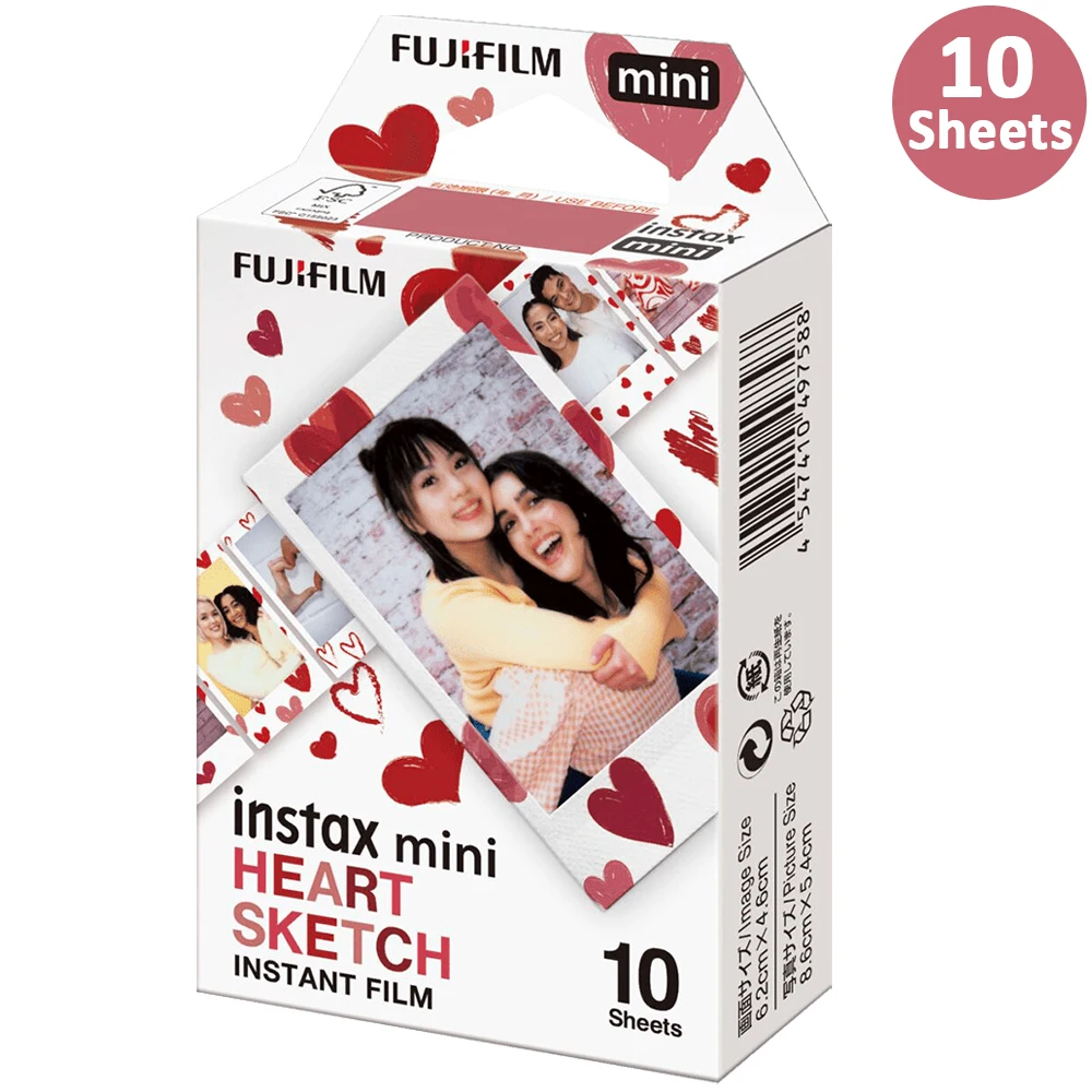 Fujifilm Instax mini 11/12/8/9/40/link 3 بوصة أفلام حافة بيضاء لكاميرا فورية صغيرة 8 7s 25 50s 90 ورق صور