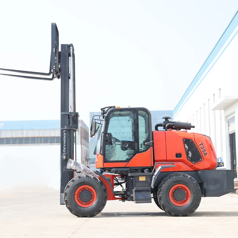 Customized All Terrain Off-Road Forklift Multi-Purpose Off-Road Mud 4x4 Articulated Rough Terrain Pallet Stacker Forklift 5 Tons