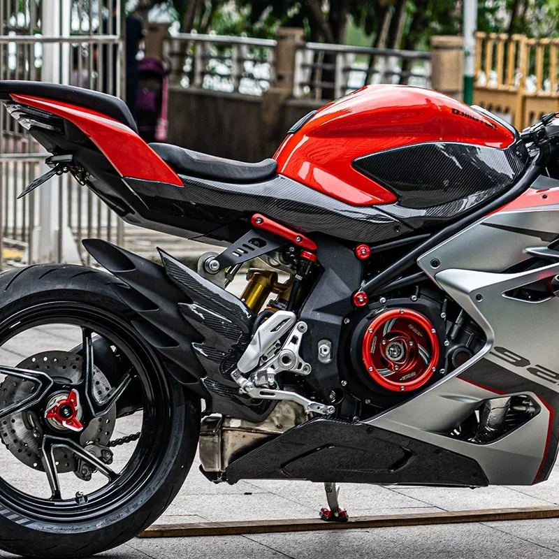 【Precise Fit】FOR QJMOTOR SRK921RR Motorcycle High-Quality Modification Parts: Carbon Fiber Seat and Lower Side Panel