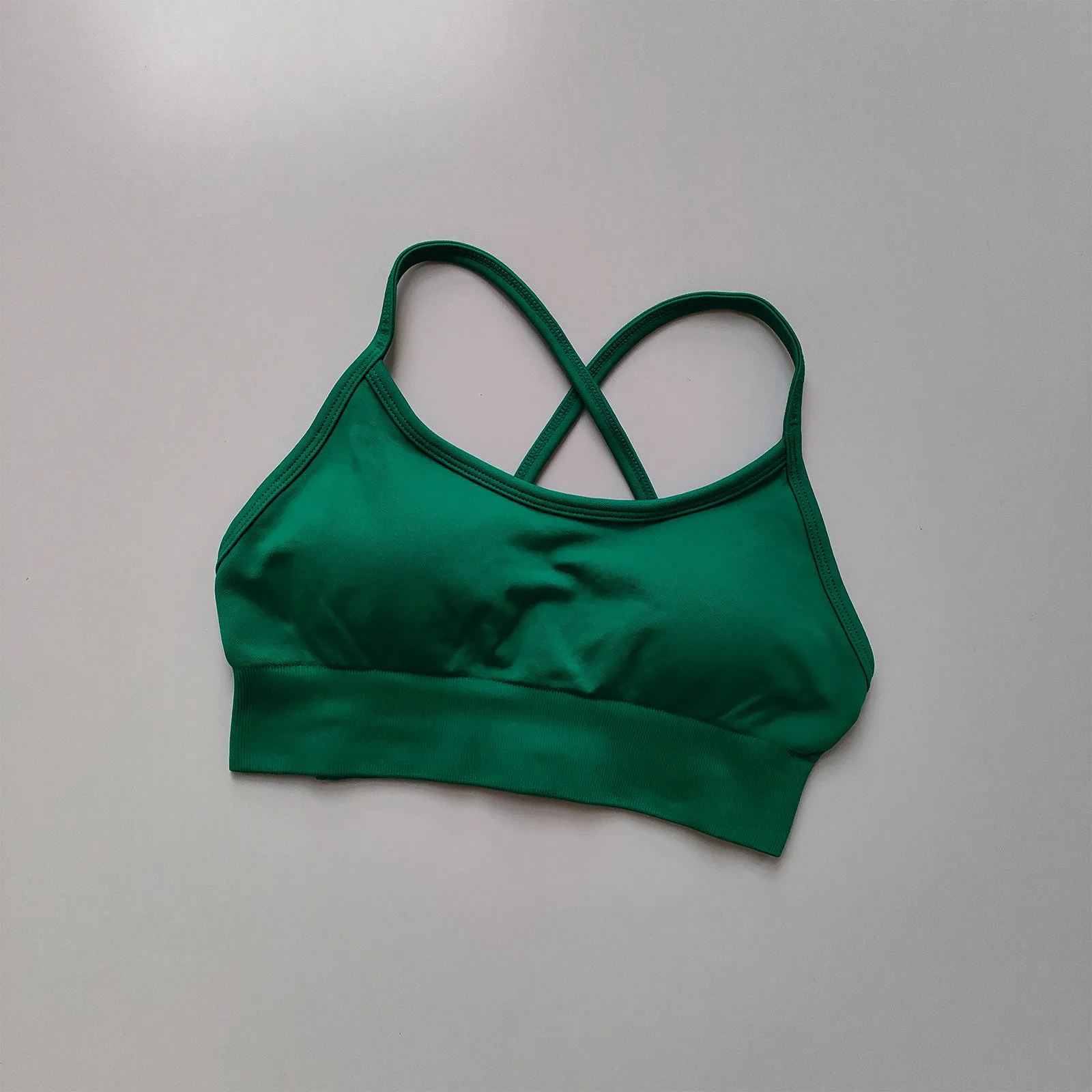 Nahtloser Yoga-Top-BH mit Brustpolster für Damen, Rückenfreies Fitness-Top, Pilates-Sport-BH, Stoßdämpfender Lauf-BH – Detail 7