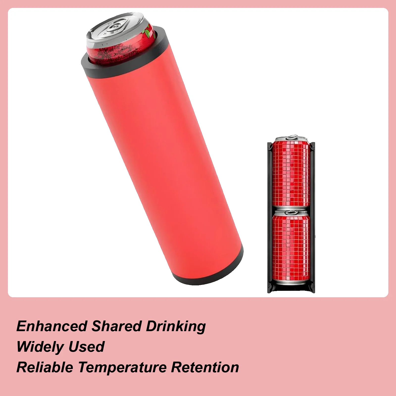 Can Cooler Beer Cooler Stainless Steel Bottle Can Holder Beverage Can Insulator for 12oz Bottles for Outdoor Camping Tailgating