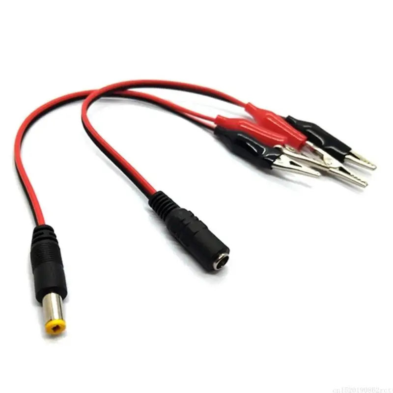D5BB Set of 2 DC5521 to Clip Power Cable Suitable for Device Charging Use