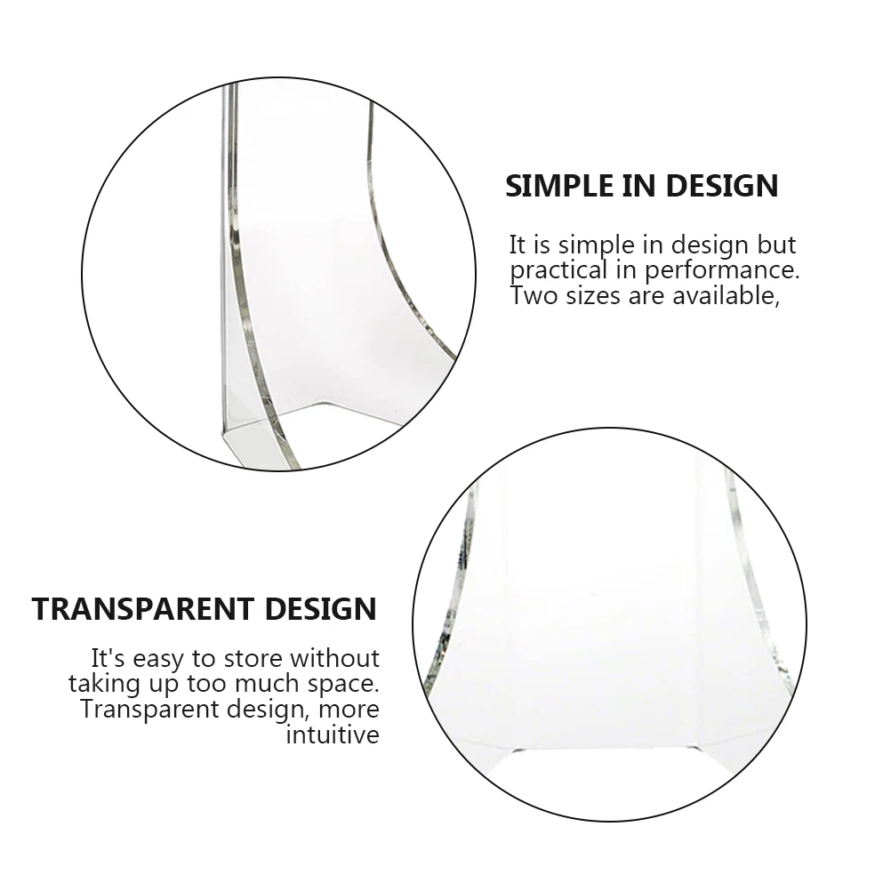 

2pcs Acrylic Display Rack Plate Stand For Kitchen Home Office Tea Cake Storage Clear Organizer Counter Showcase Stable