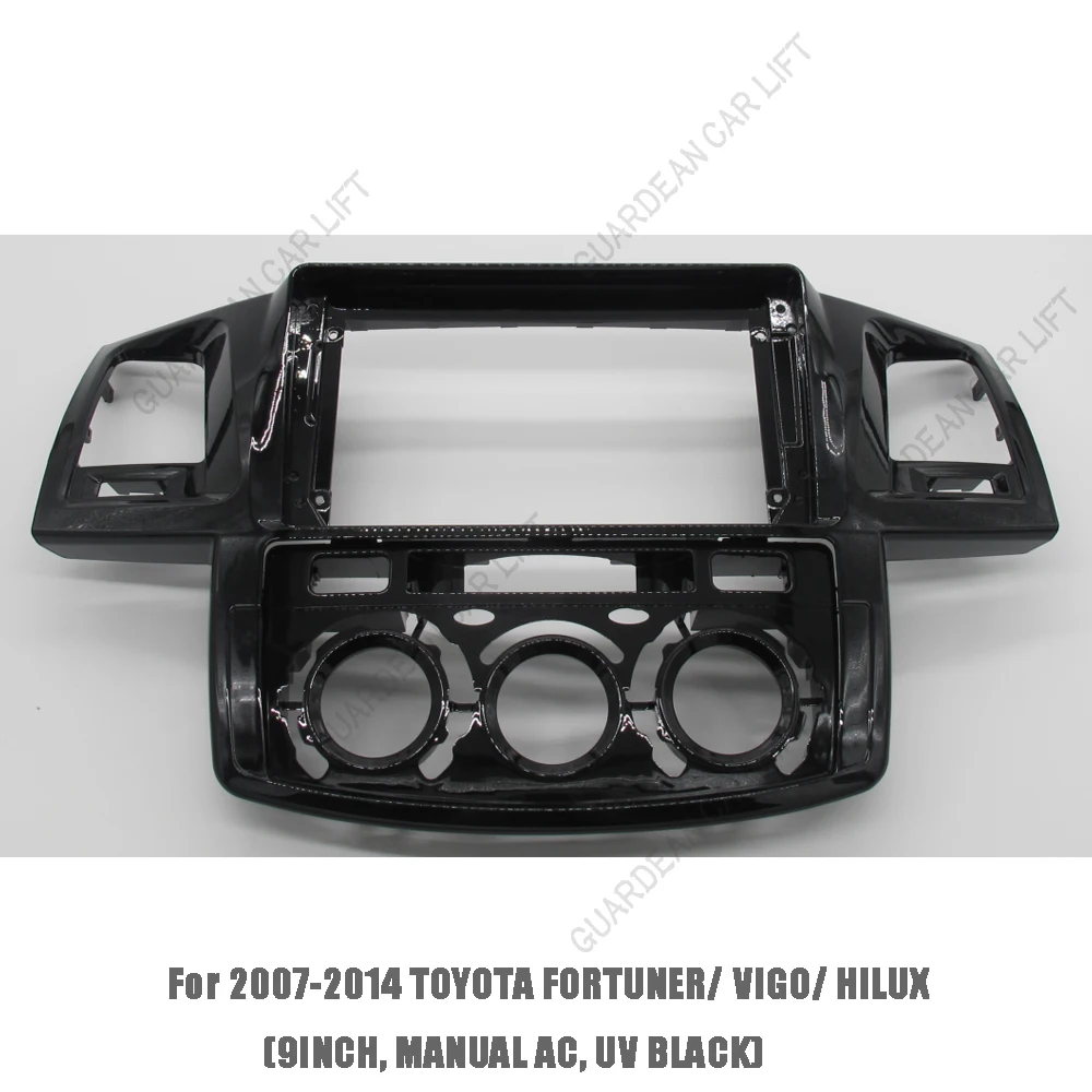 9 pollici per Toyota Hilux Fortuner 2005-2014 autoradio fascas Android GPS MP5 Stereo Player 2 Din Head Unit Panel Dash Frame Trim