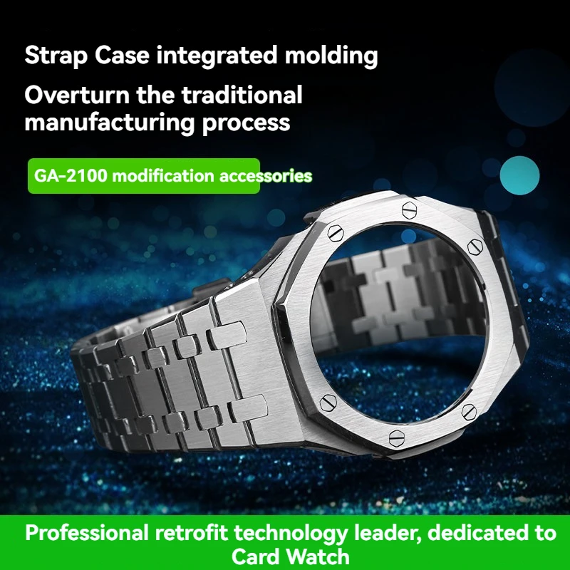 316l-stainless-steel-mod-kit-for-casio-g-shock-ga2100-ga-b2100-royal-oak-style-metal-case-band-conversion-set-5611-module