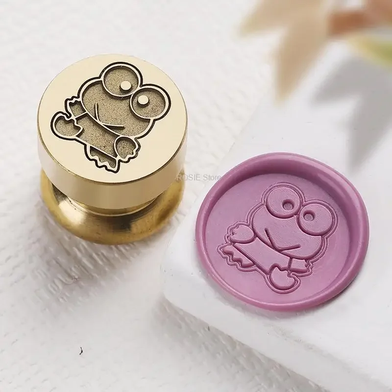 New Sanrio Hello Kitty Wax Seal Stamp Cartoon Copper Head Scrapbooking Cards Envelopes Christmas Stamp Decorative Children Gifts