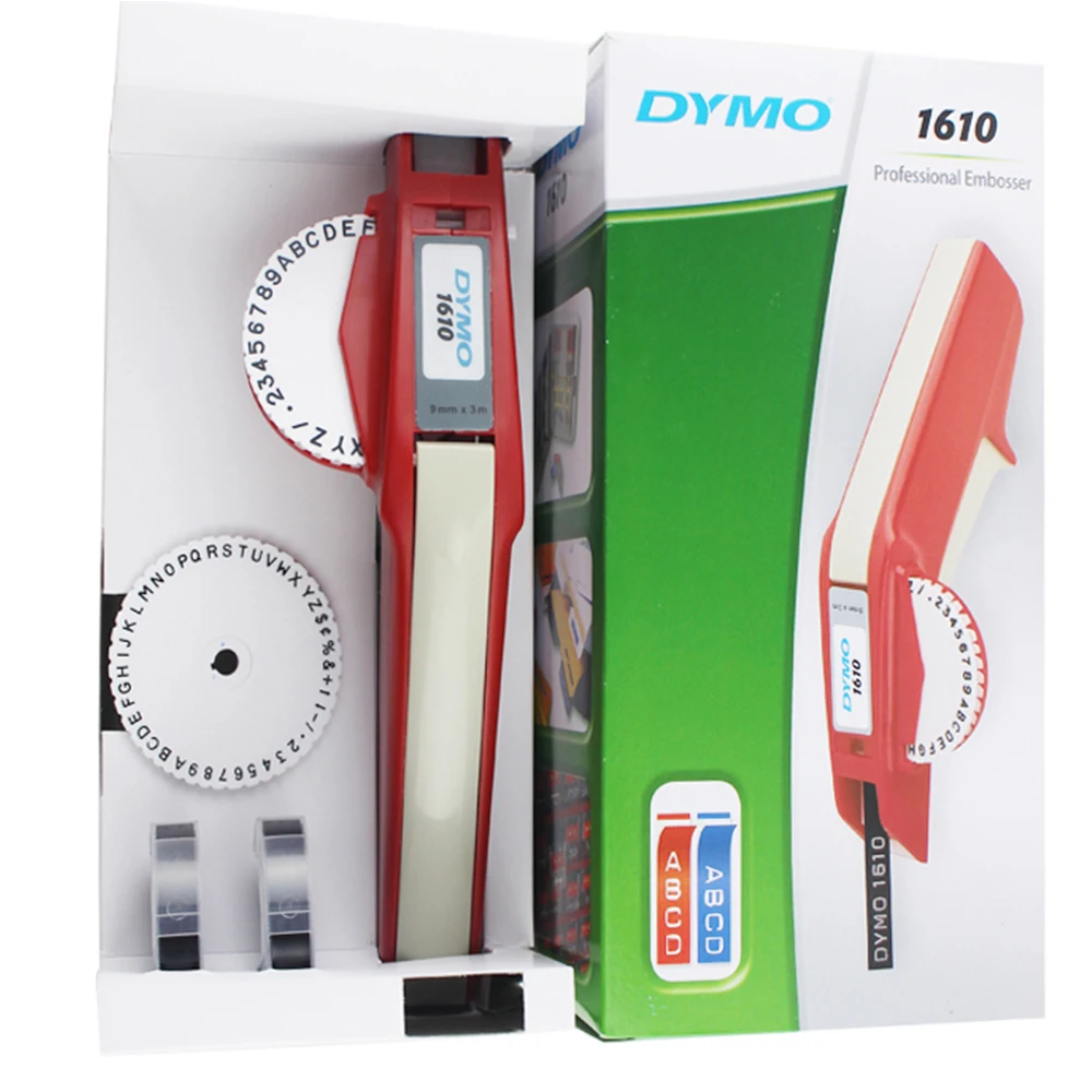 Dymo Label maker machine Dymo 1610 Manual typeprinter Dymo Manual Label Printer Manual Labeller suit for 6/9mm 3D Embossing tape