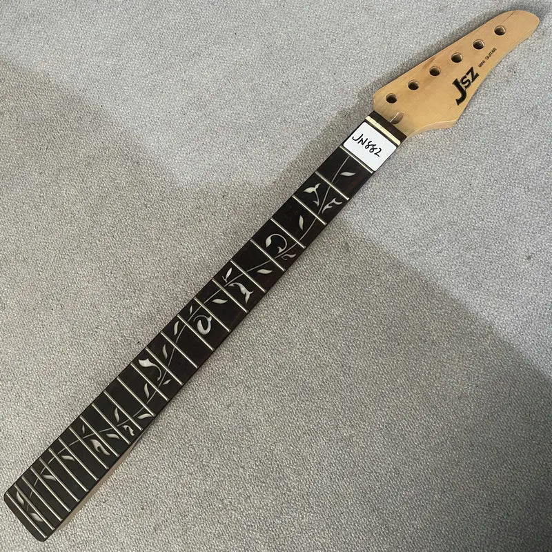 

jN882 Tree Of Life Genine JSZ MINI 6 String ST Electric Guitar Neck 24 Frets 612MM Scales Length DIY & Replace Parts