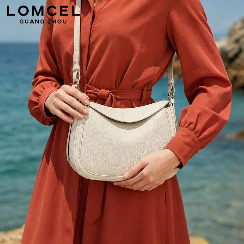 LOMCEL 227 Top layer cowhide Bags - Large capacity women's shell bag - New style - Fashionable casual crossbody bag - Shoulder b