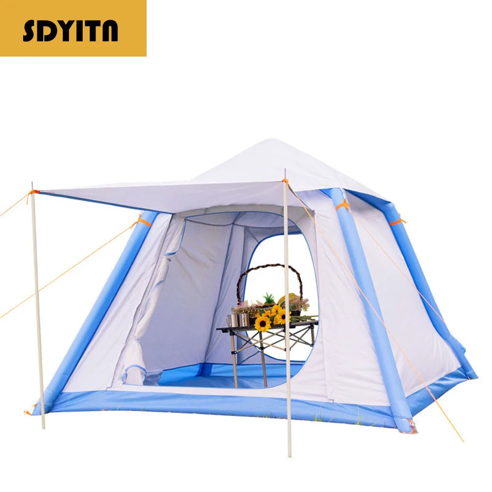 

Professional 4-Person Automatic Inflatable Tent with Double-Layered Canopy, Perfect for Camping and Outdoor Activities