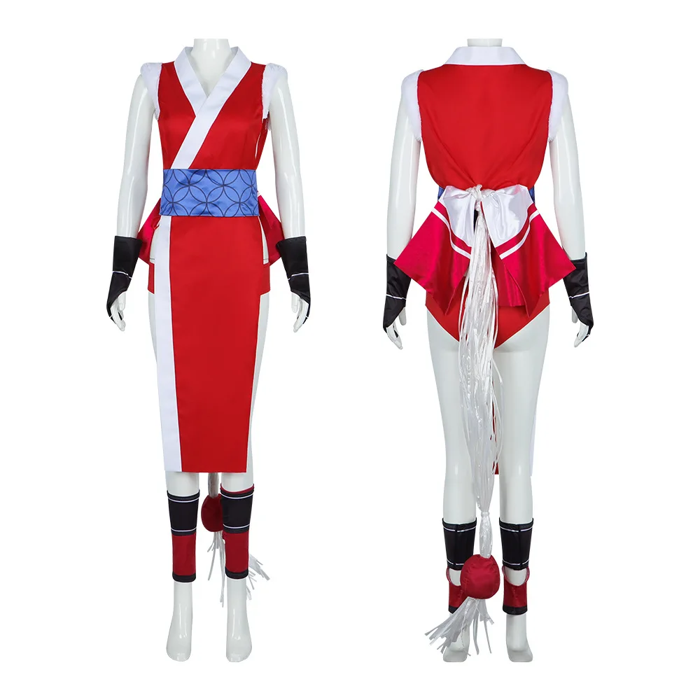 

Game Street Fighter 6 Mai Shiranui Cosplay Costume Tail Prop Accessory Set Halloween Sexy Dress Uniform