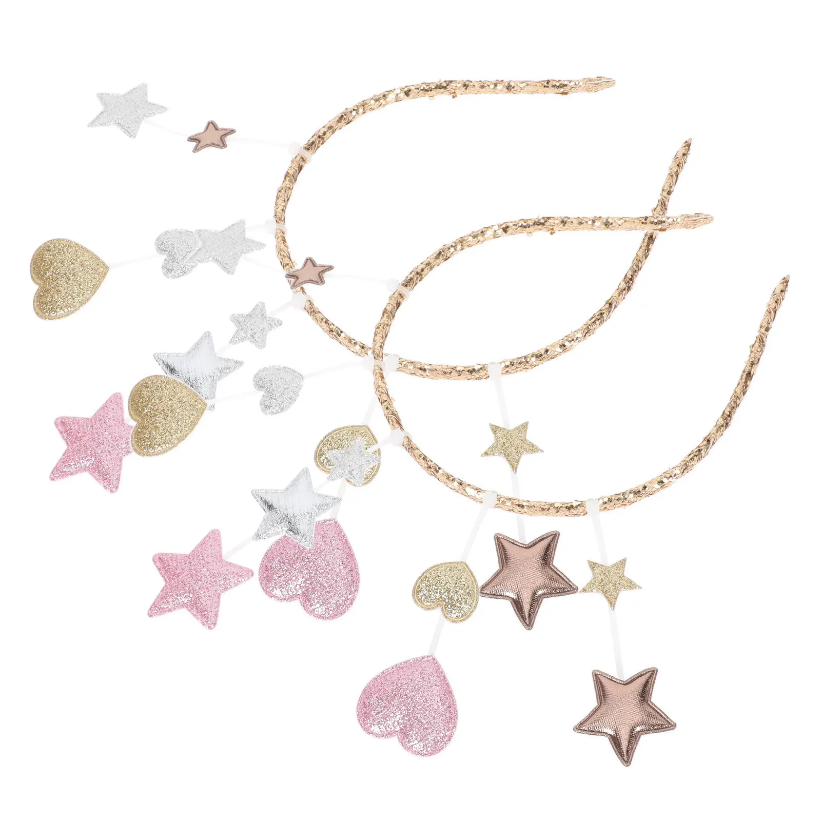 

2pcs Creative Hair Hoops Star Headbands Kids Cartoon Headdress Party Hair Accessories Birthday Favors Photo Prop Plastic