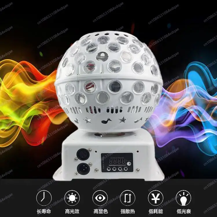LE40W Crystal Magic Ball with Laser Red Green Blue White Bar Stage