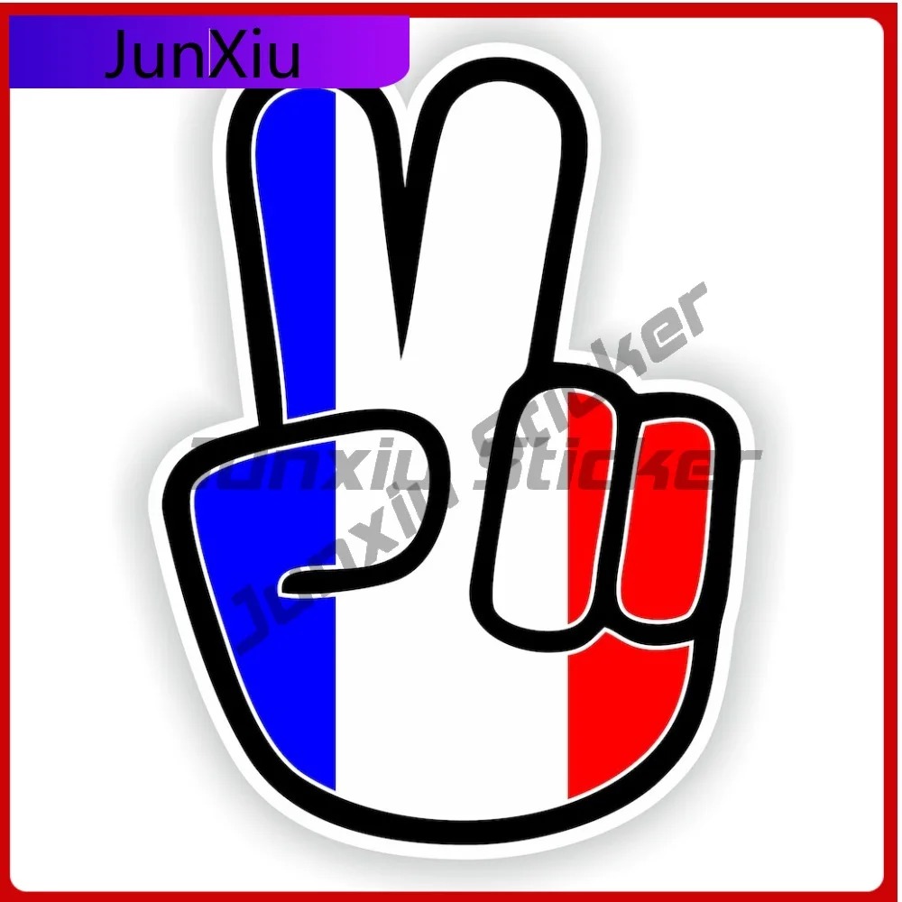 

France Hand Peace Victory Sticker Accessories Motorcycle Accessories And Decals Motor 48v 350w Car Sticker Cover Scratch Bumper