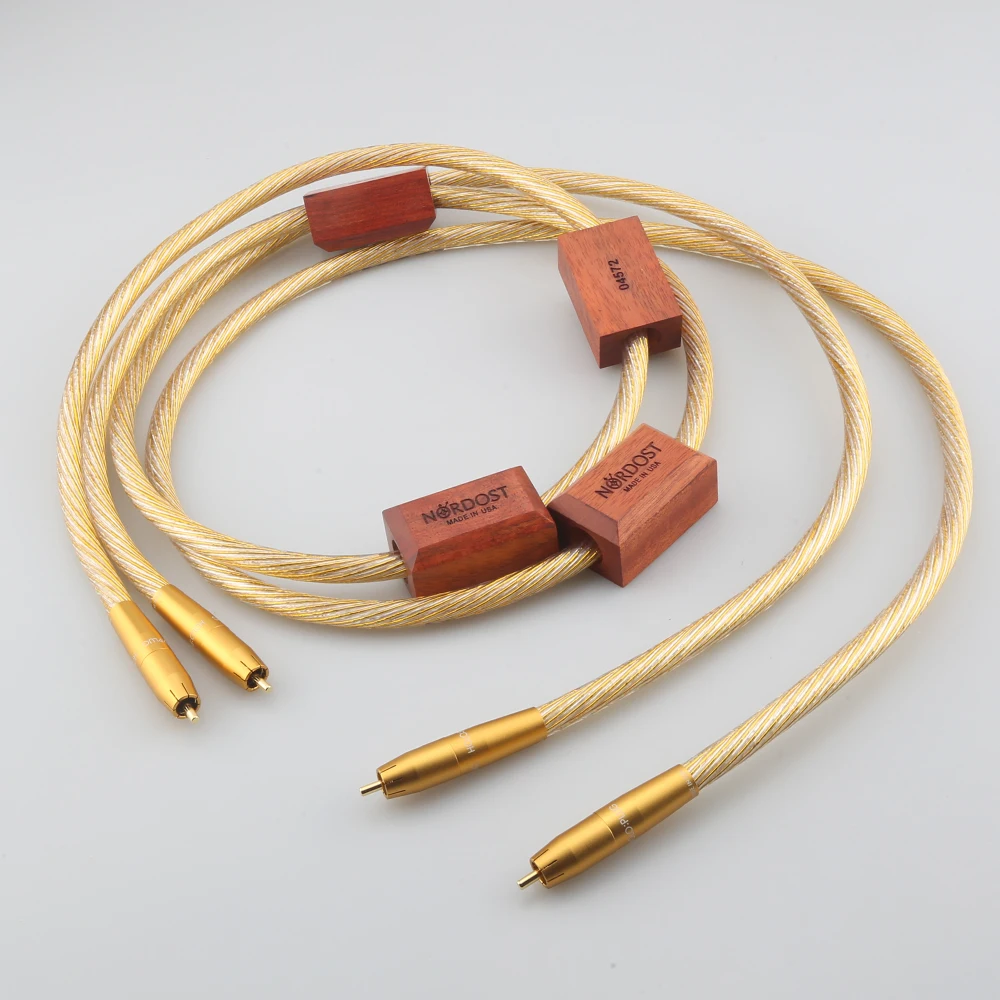 Nordost-cable de audio RCA para amplificador de CD, Conector de referencia de ODIN dorado, XLR, ODIN dorado, audiófilo