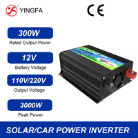 YINGFA 12V To 220V 110V Inverter Rated Output 300W Solar / Car Power Inverter Modified Sine Wave 50/60Hz