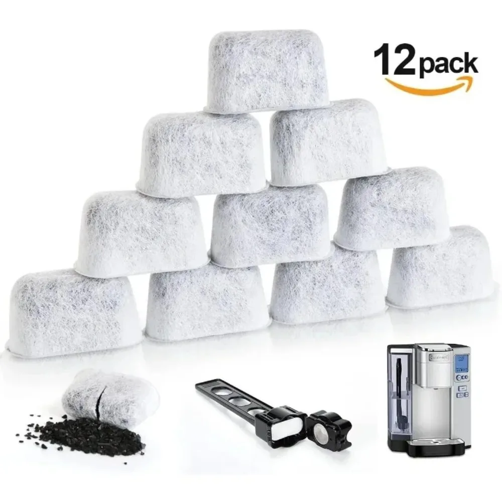 For Cuisinart Compatible Replacement Charcoal Water Filters for Coffee Makers - Fits All Cuisinart Coffee Makers 12-Pack
